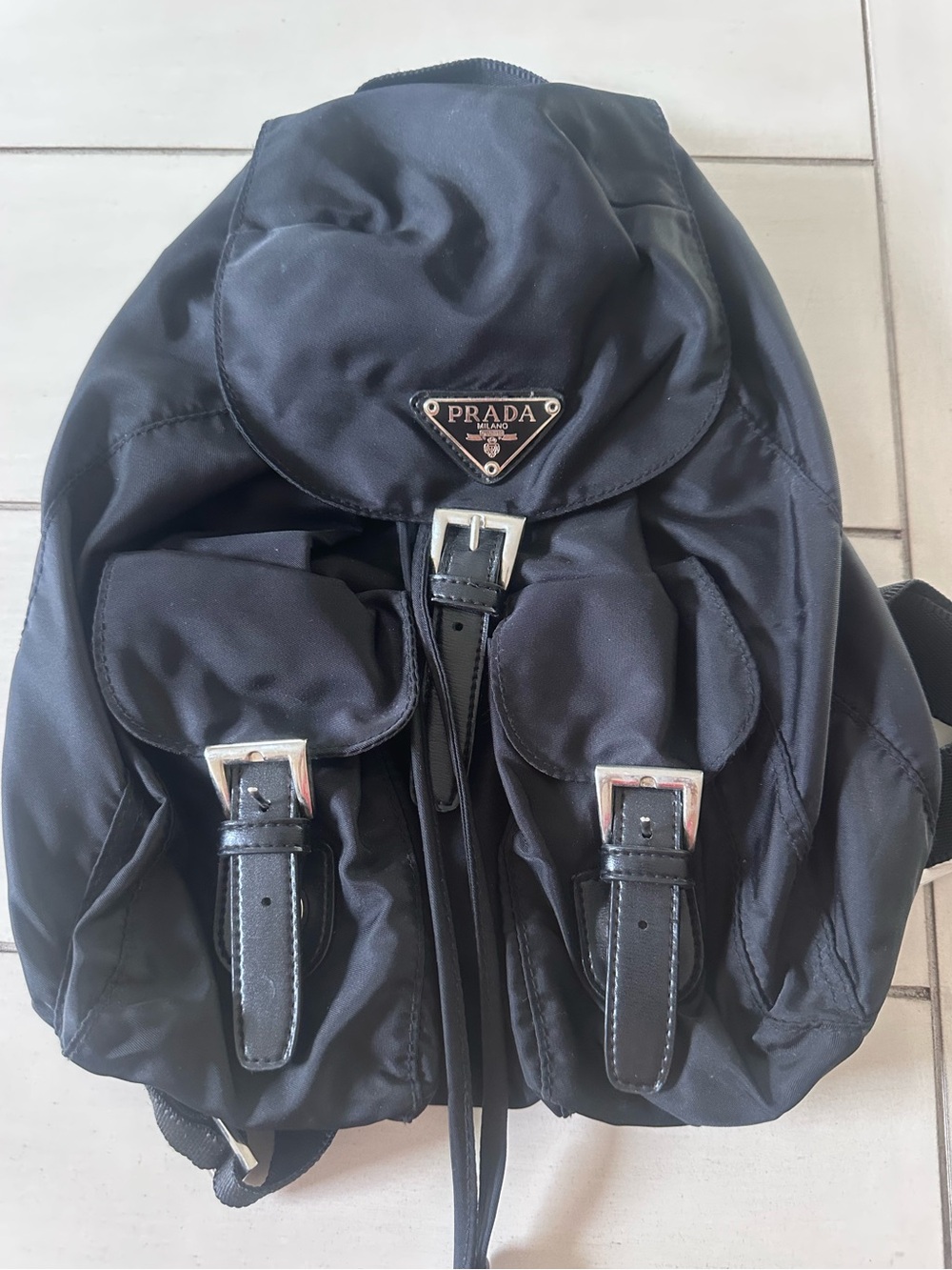 Prada Black Nylon Backpack